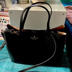 NWOT, Kate Spade black leather purse.
